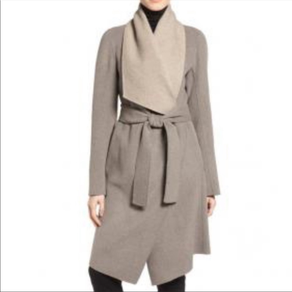 DVF Reversible Double Face Wool Wrap Coat XS